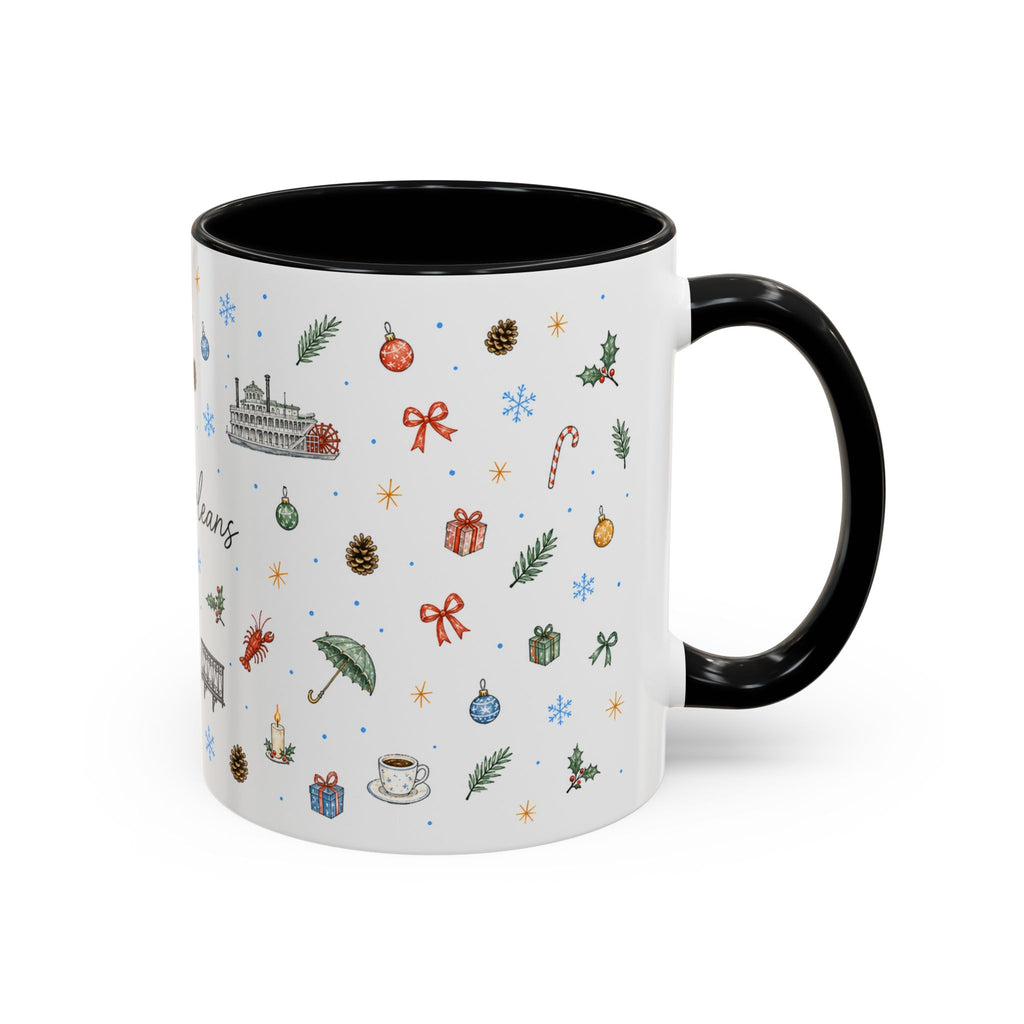 New Orleans Christmas Mug | Watercolor City Souvenir, Travel Gift (11oz/15oz)