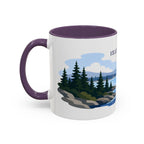 Isle Royale National Park Coffee Mug | Solid Color Block Park Souvenir | 11oz 15oz Accent Mug
