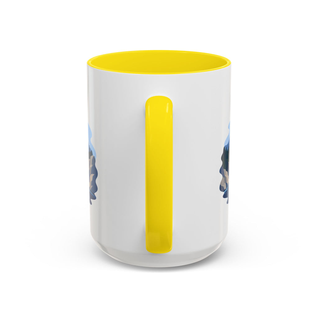 Glacier Bay National Park Coffee Mug | Solid Color Block Park Souvenir | 11oz 15oz Accent Mug