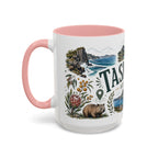 Tasmania Coffee Mug | Travel Destination Souvenir Gift | Accent Color Ceramic 11oz 15oz