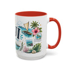 Fiji Coffee Mug | Travel Destination Souvenir Gift | Accent Color Ceramic 11oz 15oz
