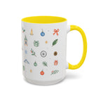 Philadelphia Christmas Mug | Watercolor Travel Souvenir | Holiday Gift | Accent Ceramic Coffee Cup 11oz 15oz