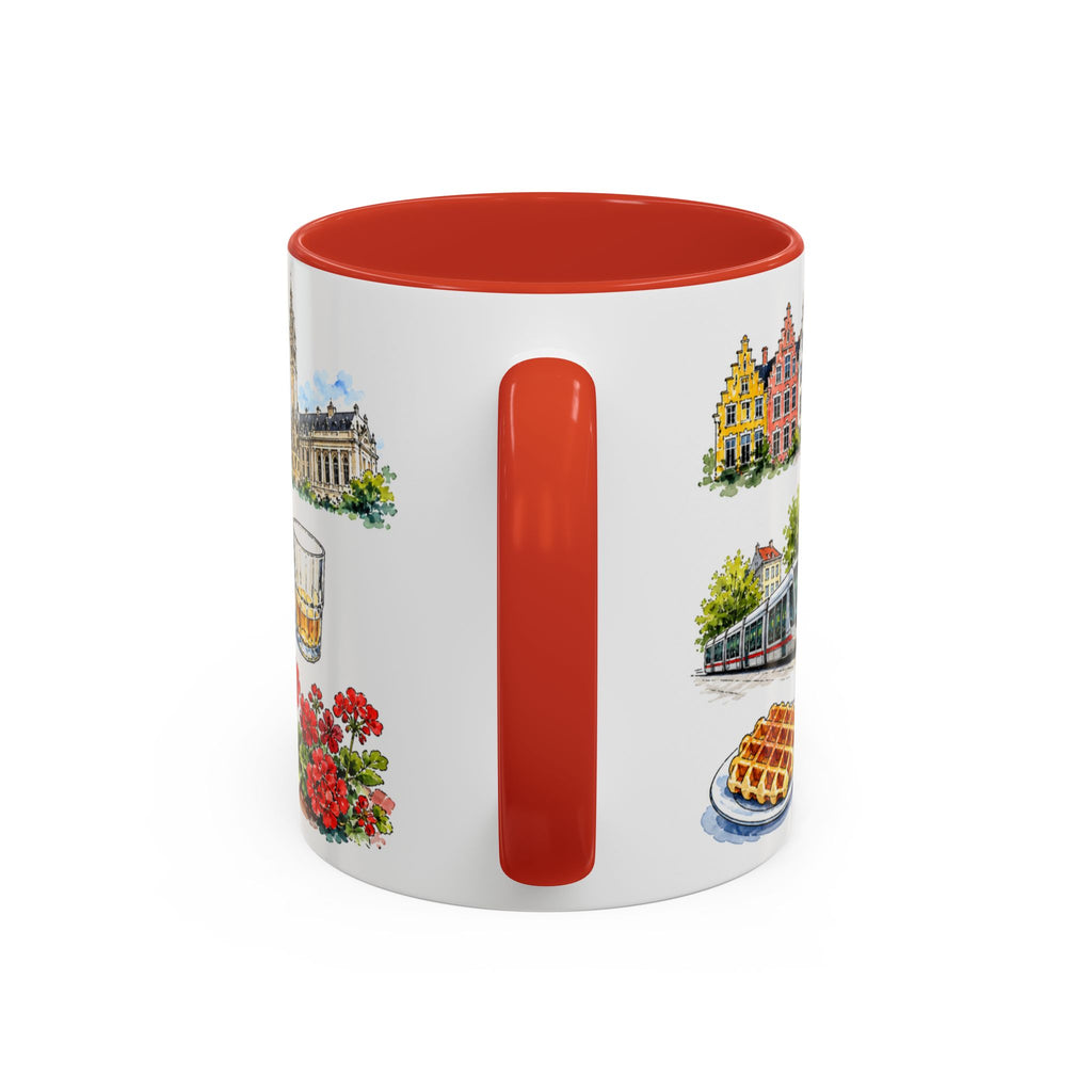 Lille Illustrated Travel Mug | City Souvenir Accent Coffee Mug | 11oz 15oz Ceramic Cup