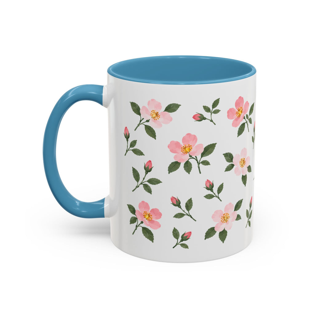 Iowa Wild Rose Mug, State Flower Floral Coffee Cup, 11oz Botanical Gift