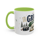 Grandpa's Stories Are The Best Coffee Mug | Gift From Grandkids | Accent Color Ceramic 11oz 15oz