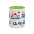 Budapest Coffee Mug | Postage Stamp Collage Mug | Travel Souvenir Accent Cup 11oz 15oz