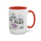 Singapore Coffee Mug | Asia Souvenir Travel Gift | Accent Color Ceramic 11oz 15oz