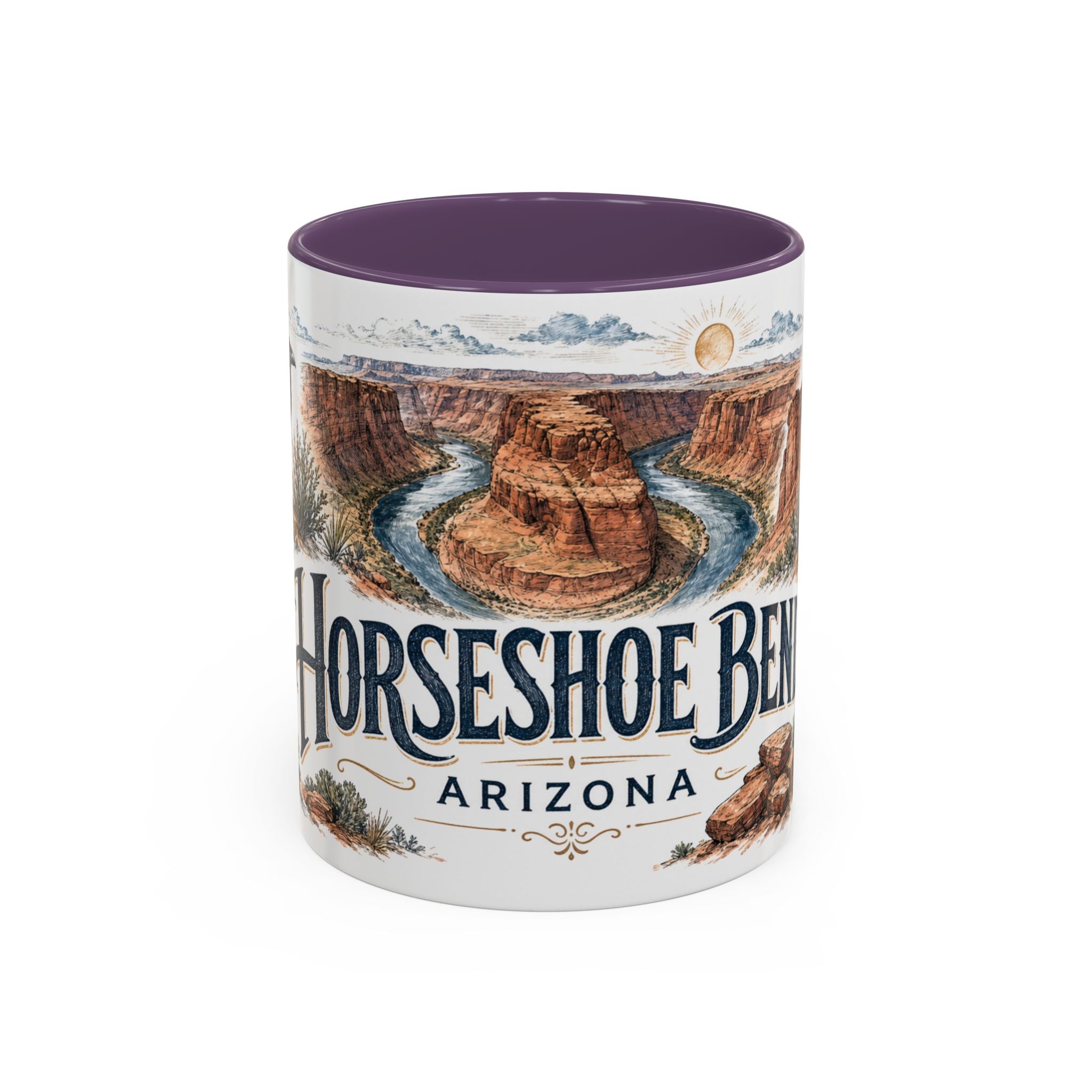 Horseshoe Bend Mug, Arizona Travel Souvenir, Bucket List Gift, Accent Ceramic Coffee Mug 11oz 15oz