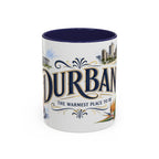 Durban Coffee Mug | South Africa Travel Souvenir | Vintage Illustrated City Gift | 11 oz 15 oz Accent Mug
