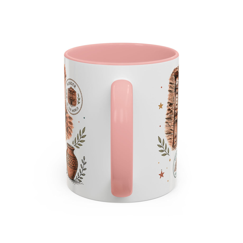 Petra Coffee Mug | Travel Destination Souvenir Gift | Accent Color Ceramic 11oz 15oz