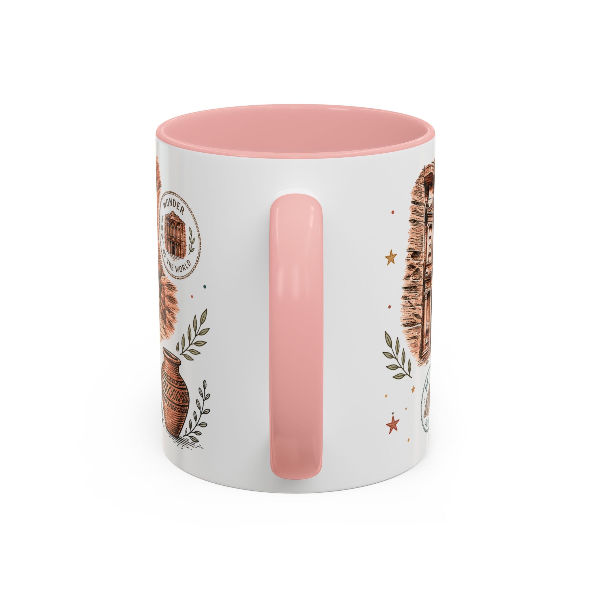 Petra Coffee Mug | Travel Destination Souvenir Gift | Accent Color Ceramic 11oz 15oz