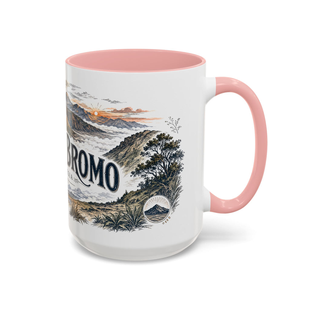 Mount Bromo Mug, Indonesia Travel Souvenir, Bucket List Gift, Accent Ceramic Coffee Mug 11oz 15oz
