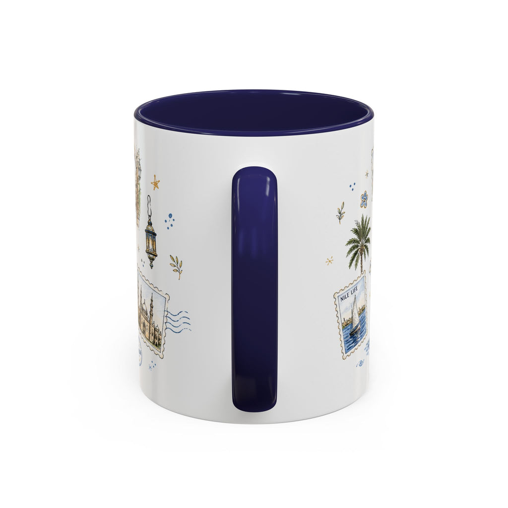 Cairo Coffee Mug | Egypt Souvenir Travel Gift | Accent Color Ceramic 11oz 15oz