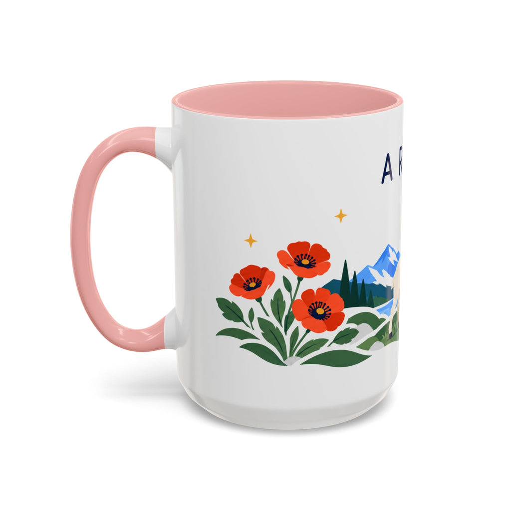 Aries Zodiac Coffee Mug | Ram and Floral Design | Astrology Birthday Gift | 11 oz 15 oz Ceramic Accent Mug