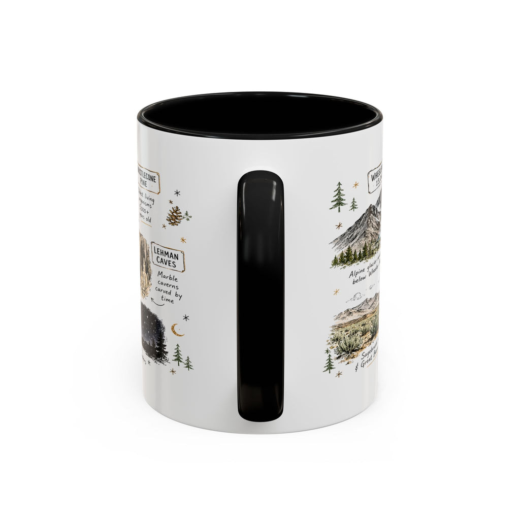 Great Basin National Park Coffee Mug | Nevada Desert Stargazing Hiking Gift | Accent Color Ceramic 11oz 15oz