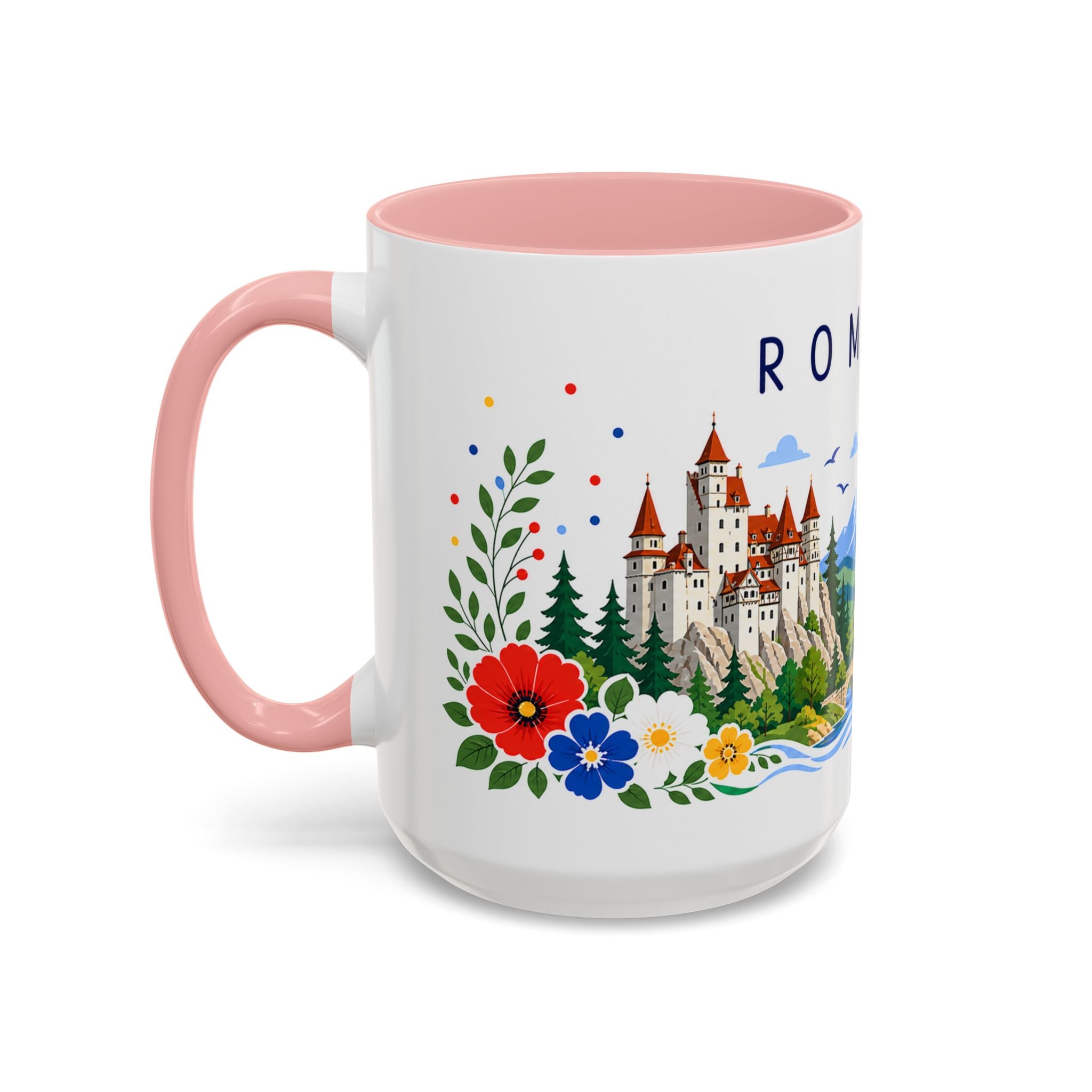 Romania Coffee Mug | Travel Souvenir Accent Mug | Place Gift Ceramic Cup 11oz 15oz