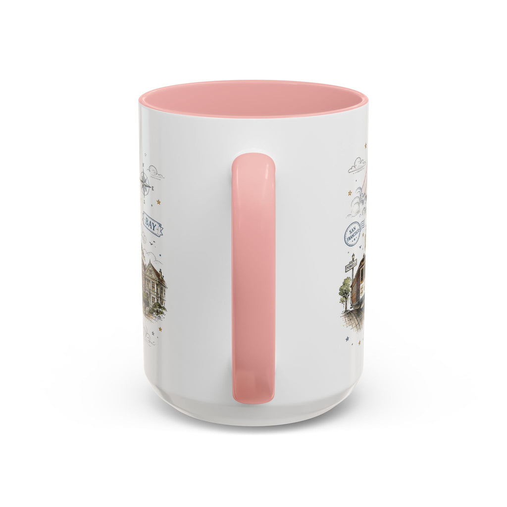 San Francisco Coffee Mug | California Souvenir Travel Gift | Accent Color Ceramic 11oz 15oz