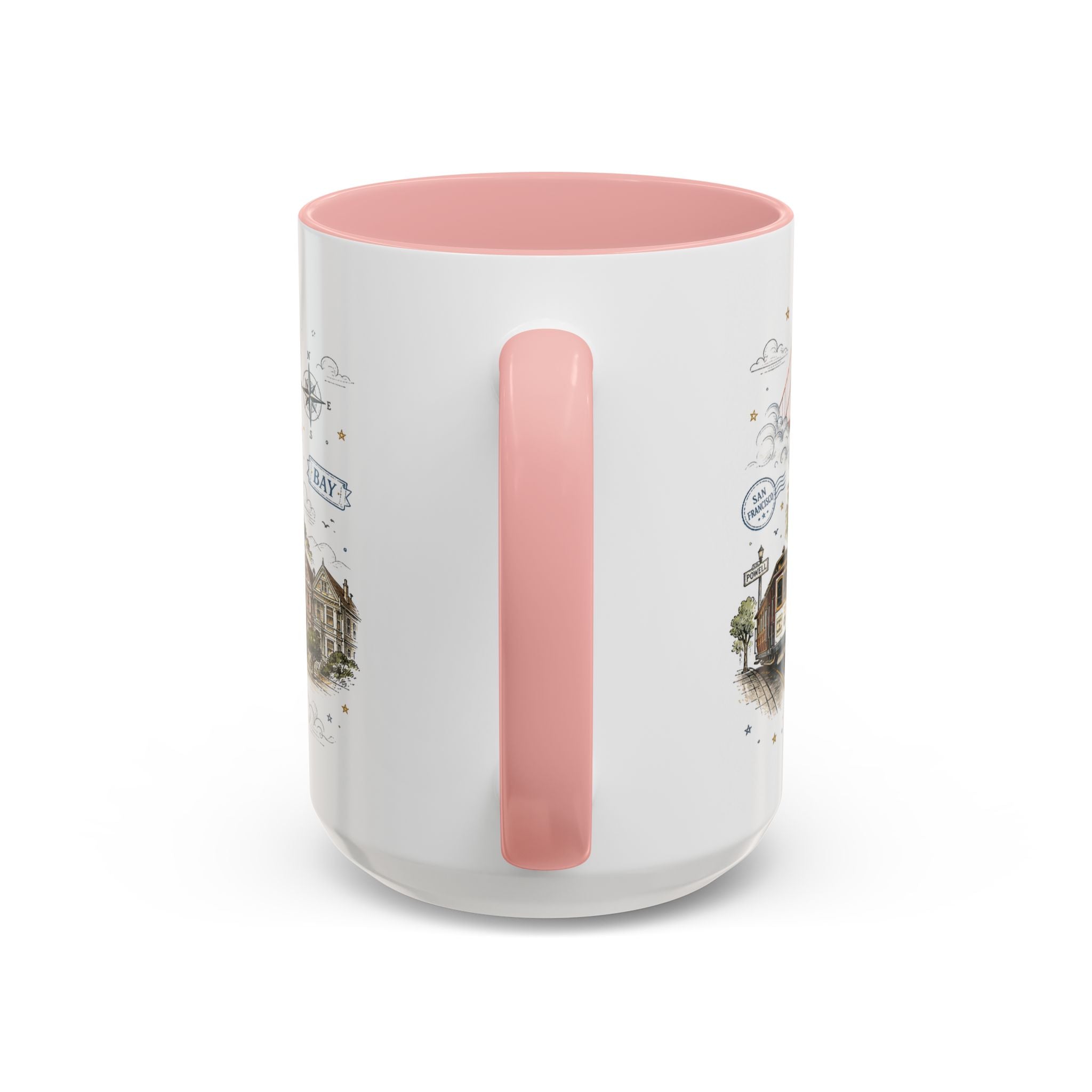 San Francisco Coffee Mug | California Souvenir Travel Gift | Accent Color Ceramic 11oz 15oz