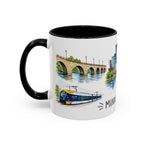 Minneapolis Illustrated Travel Mug | City Souvenir Accent Coffee Mug | 11oz 15oz Ceramic Cup