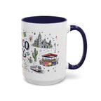 Mexico City Coffee Mug | Mexico Souvenir Travel Gift | Accent Color Ceramic 11oz 15oz