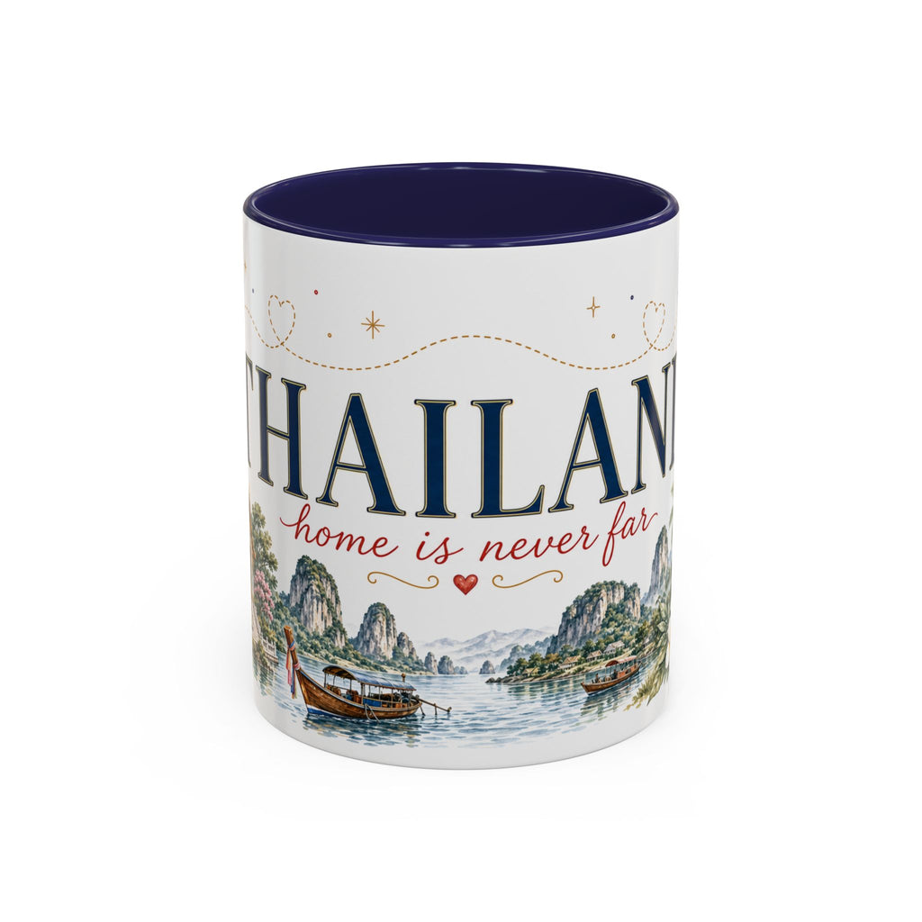 Thailand Home Country Mug | Moving Away Gift | Long Distance Friendship | 11 oz 15 oz Accent Mug