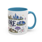 Bangalore Coffee Mug | India Souvenir Travel Gift | Accent Color Ceramic 11oz 15oz