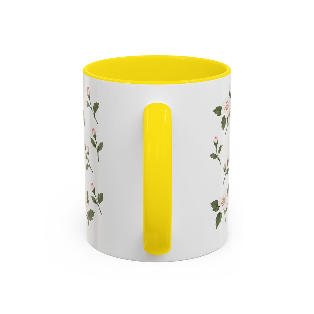 Missouri Hawthorn Mug, State Flower Floral Coffee Cup, 11oz Botanical Gift