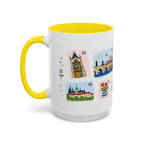 Prague Coffee Mug | Postage Stamp Collage Mug | Travel Souvenir Accent Cup 11oz 15oz
