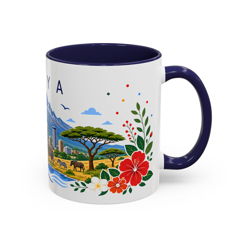 Kenya Coffee Mug | Travel Souvenir Accent Mug | Place Gift Ceramic Cup 11oz 15oz