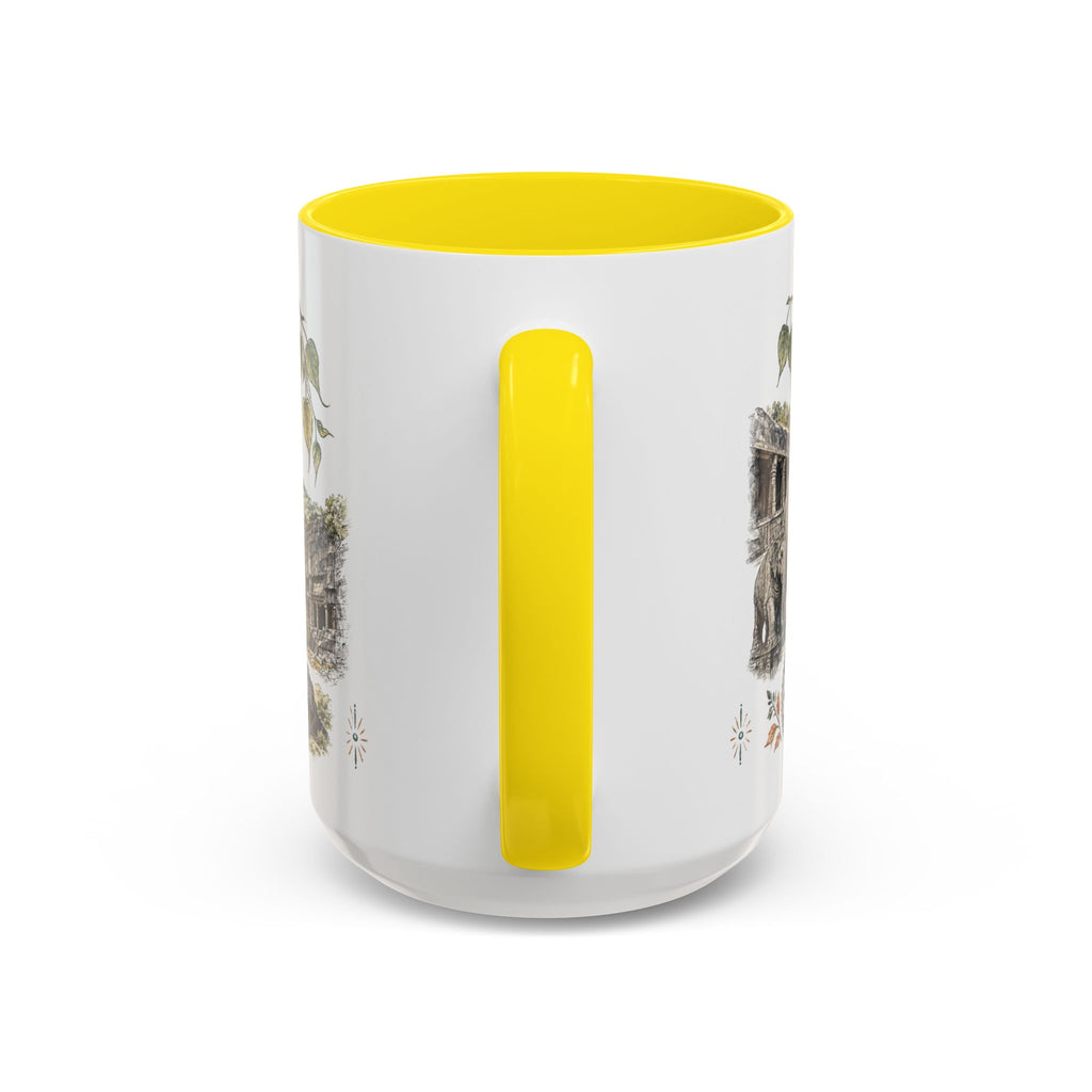 Ellora Caves Mug, India Travel Souvenir, Bucket List Gift, Accent Ceramic Coffee Mug 11oz 15oz