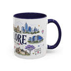 Bangalore Coffee Mug | India Souvenir Travel Gift | Accent Color Ceramic 11oz 15oz