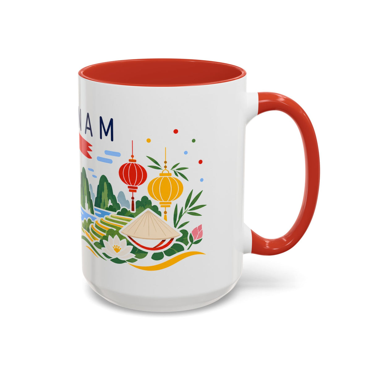 Vietnam Coffee Mug | Travel Souvenir Accent Mug | Country Gift Ceramic Cup 11oz 15oz