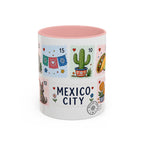 Mexico City Coffee Mug | Postage Stamp Collage Mug | Travel Souvenir Accent Cup 11oz 15oz