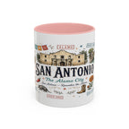 San Antonio Coffee Mug | Texas Souvenir City Gift | Accent Color Ceramic 11oz 15oz