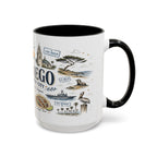 San Diego Coffee Mug | California Souvenir City Gift | Accent Color Ceramic 11oz 15oz
