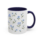 Alaska Forget-me-not Mug, State Flower Floral Coffee Cup, 11oz Botanical Gift