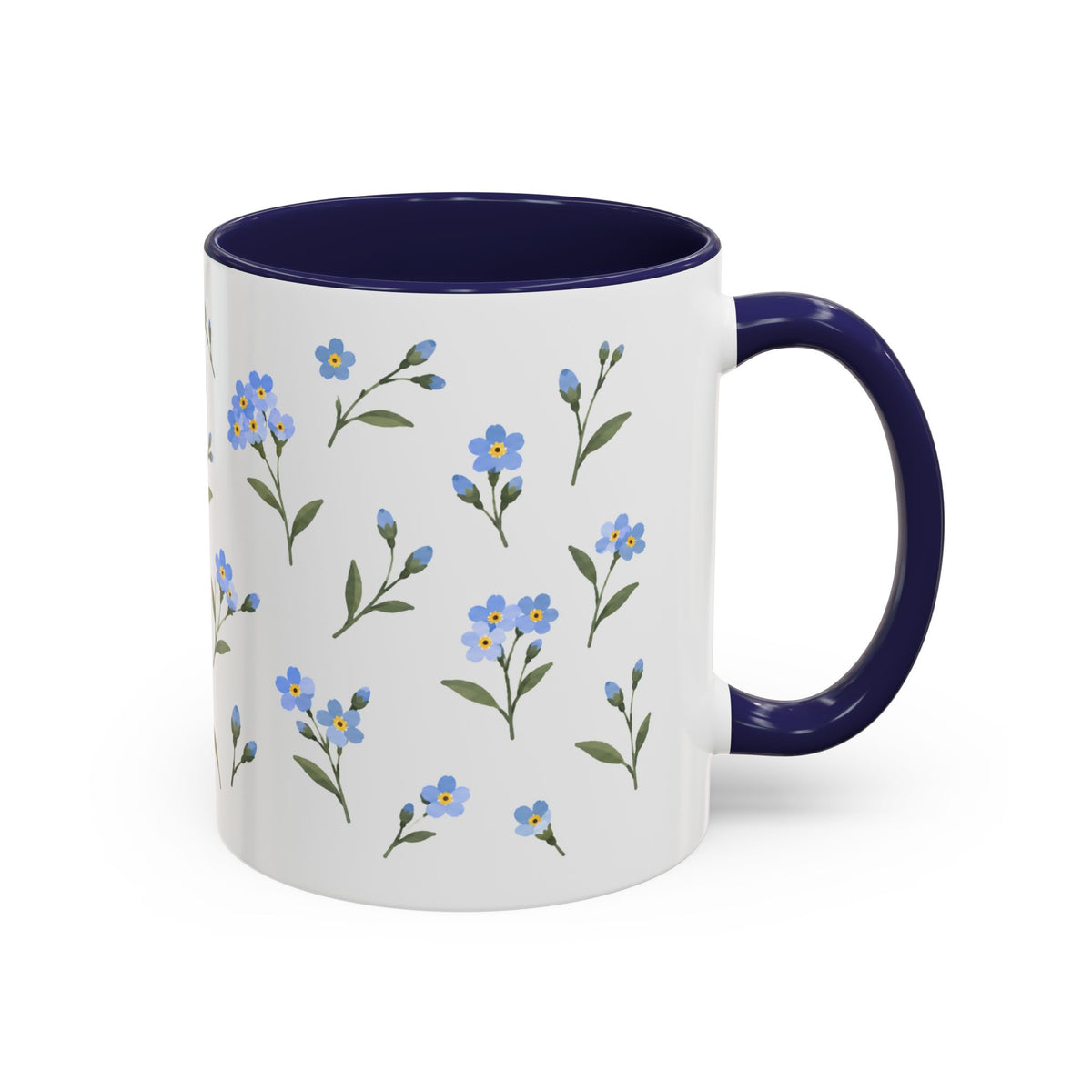 Alaska Forget-me-not Mug, State Flower Floral Coffee Cup, 11oz Botanical Gift