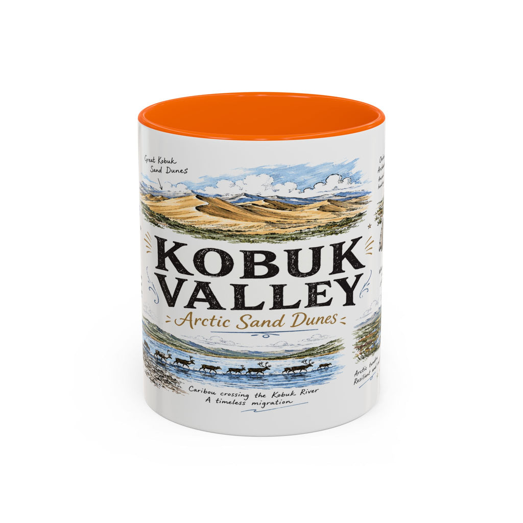 Kobuk Valley National Park Coffee Mug | Alaska Arctic Sand Dunes Gift | Accent Color Ceramic 11oz 15oz