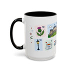 Edinburgh Coffee Mug | Postage Stamp Collage Mug | Travel Souvenir Accent Cup 11oz 15oz