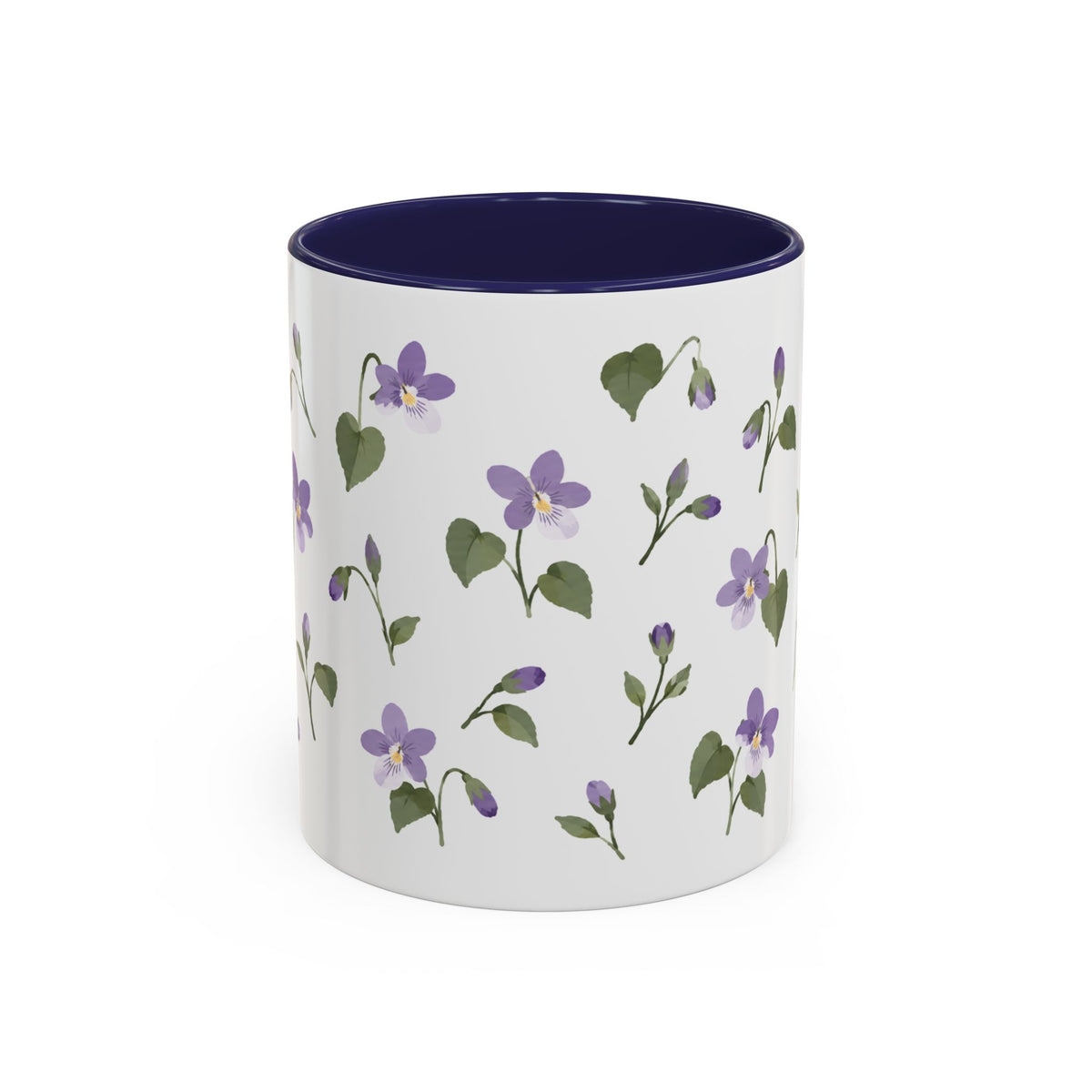 Wisconsin Wood Violet Mug, State Flower Floral Coffee Cup, 11oz Botanical Gift