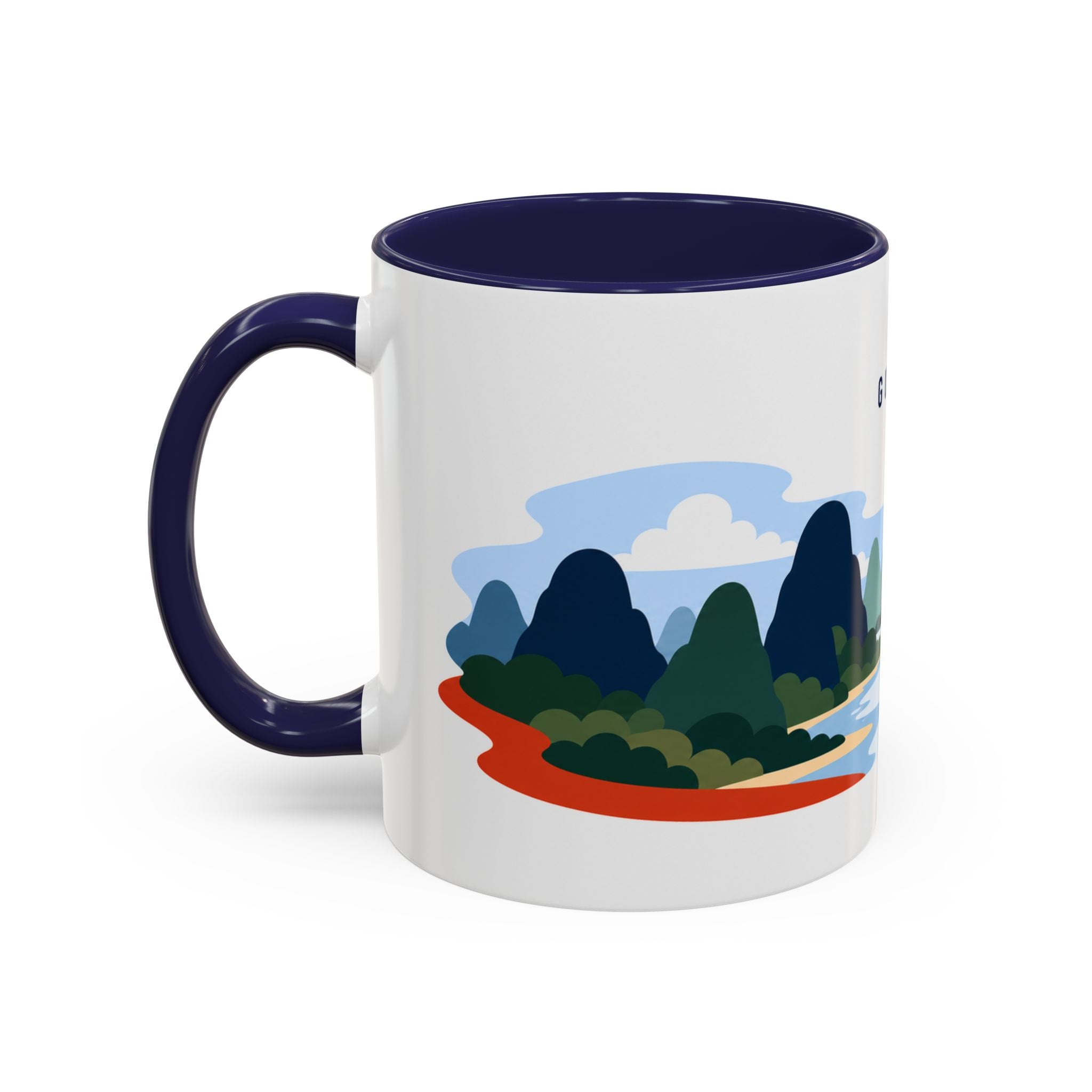 Guilin Coffee Mug | Travel Destination Souvenir Gift | Accent Color Ceramic 11oz 15oz