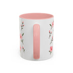 Delaware Peach Blossom Mug, State Flower Floral Coffee Cup, 11oz Botanical Gift