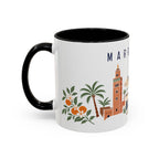 Marrakech Coffee Mug | Morocco Travel Souvenir | Porcelain Decal City Gift | 11oz 15oz Accent Mug