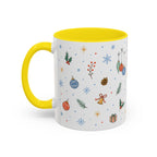 Christmas Ornament Mug | Snowflake Watercolor Holiday Gift | Accent Cup 11oz 15oz
