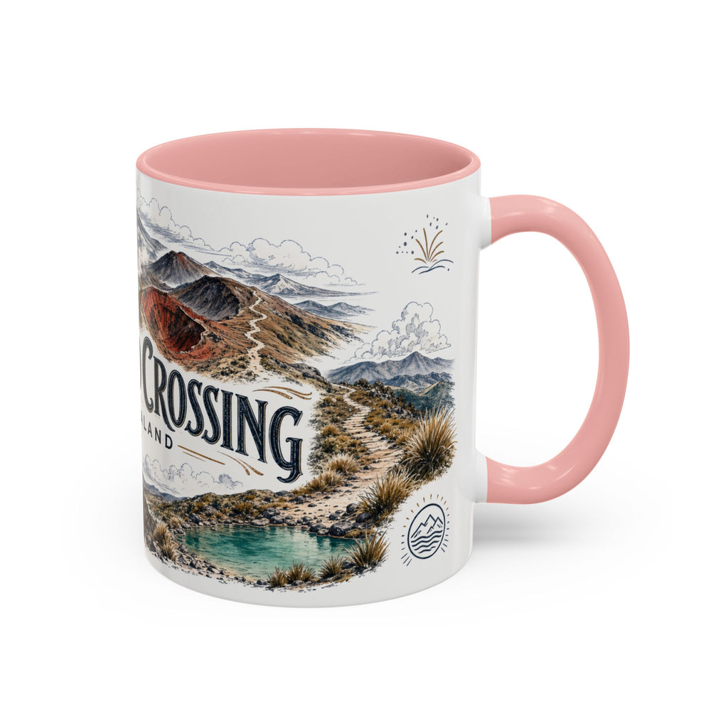 Tongariro Crossing Mug, New Zealand Travel Souvenir, Bucket List Gift, Accent Ceramic Coffee Mug 11oz 15oz