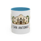 San Antonio Illustrated Travel Mug | City Souvenir Accent Coffee Mug | 11oz 15oz Ceramic Cup