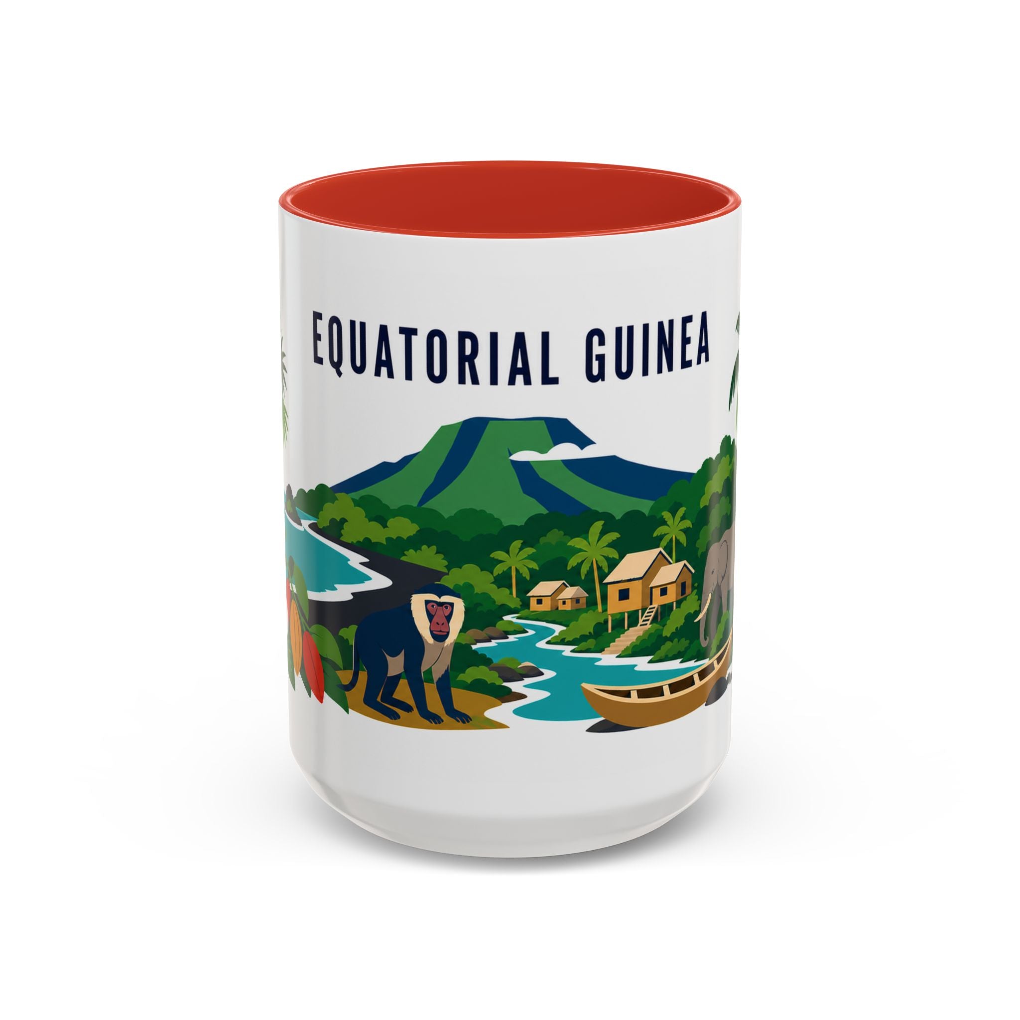 Equatorial Guinea Coffee Mug | Travel Souvenir Accent Mug | Country Gift Ceramic Cup 11oz 15oz