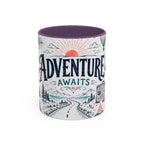 Adventure Awaits Coffee Mug | Class of 2026 Graduation Gift | Accent Color Ceramic 11oz 15oz