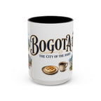 Bogota Coffee Mug | Colombia Travel Souvenir | Vintage Illustrated City Gift | 11 oz 15 oz Accent Mug