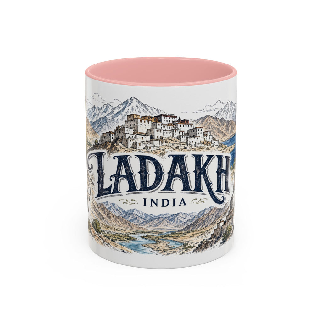 Ladakh Mug, India Travel Souvenir, Bucket List Gift, Accent Ceramic Coffee Mug 11oz 15oz
